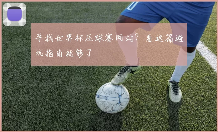 寻找世界杯压球赛网站？看这篇避坑指南就够了