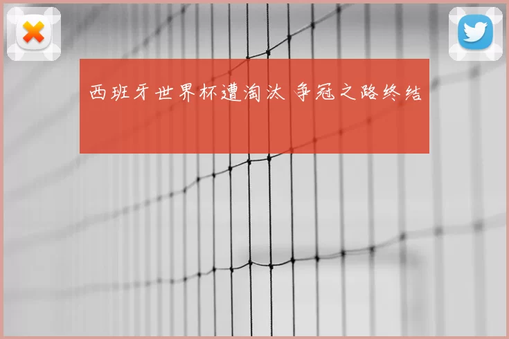 西班牙世界杯遭淘汰 争冠之路终结