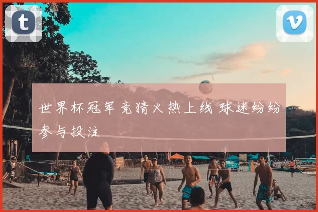 世界杯冠军竞猜火热上线 球迷纷纷参与投注